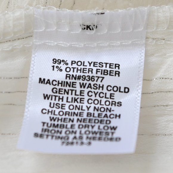 LIZ CLAIBORNE Ivory Pullover Long Sleeve Blouse with Camisole - Size L - NWT - Picture 12 of 13